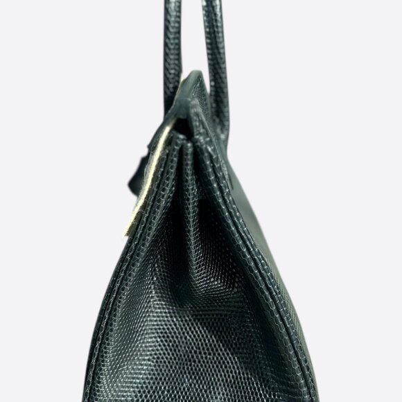 Hermes Black Lizard & Palladium Hardware Birkin 25 - Picture 4 of 8